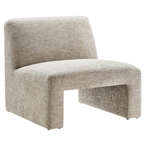 Amita Chenille Upholstered Accent Chair in Khaki