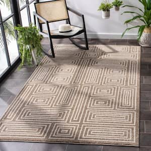 Amherst Wheat/Beige 9 ft. x 12 ft. Geometric Boxes Area Rug
