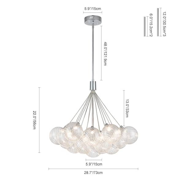 Bubble シャンデリア The Organic Milky Way Glass Bubble Chandelier | The Light Factory