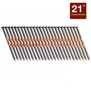 3-1/4 in. x 0.131 21° Plastic Hot Galvanized Smooth Shank Round Head Framing Nails (4,000 per Box)