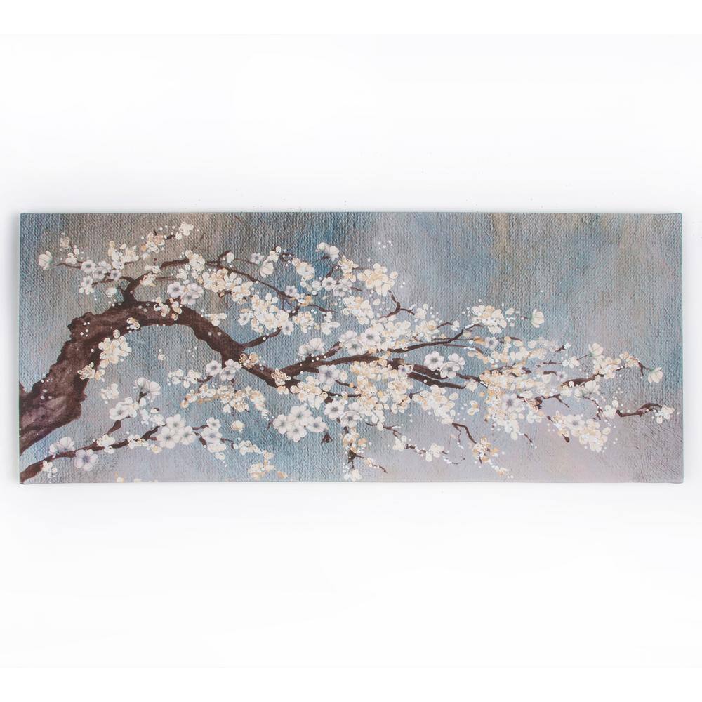 Classic Orchid Brown and Grey Canvas Wall Art, 16" x 39"