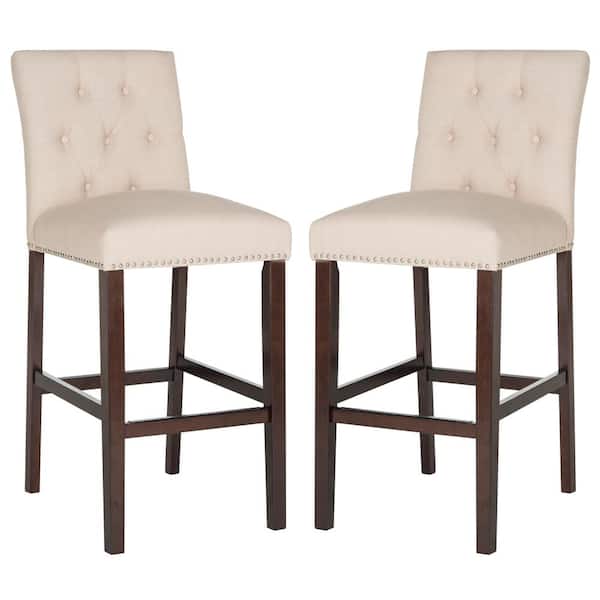 Norah 31.5 in. Beige Bar Stool in (Set of 2)