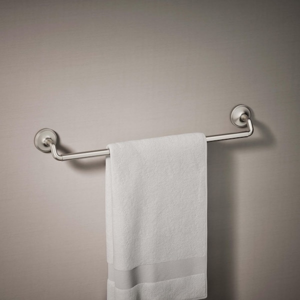 Paces 24 in. Wall Mounted Towel Bar in Vibrant Brushed Nickel