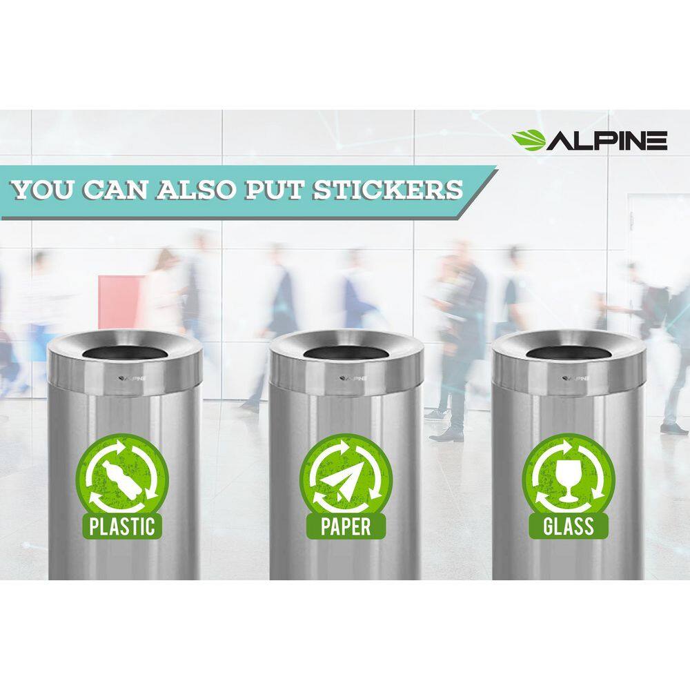27-Gallon Fingerprint Resistant Stainless Steel Commercial Trash Can