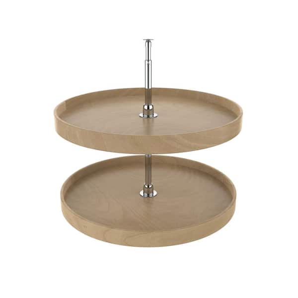 Rev-A-Shelf 28 in. Natural Wood Full Circle Lazy Susans 2-Shelf