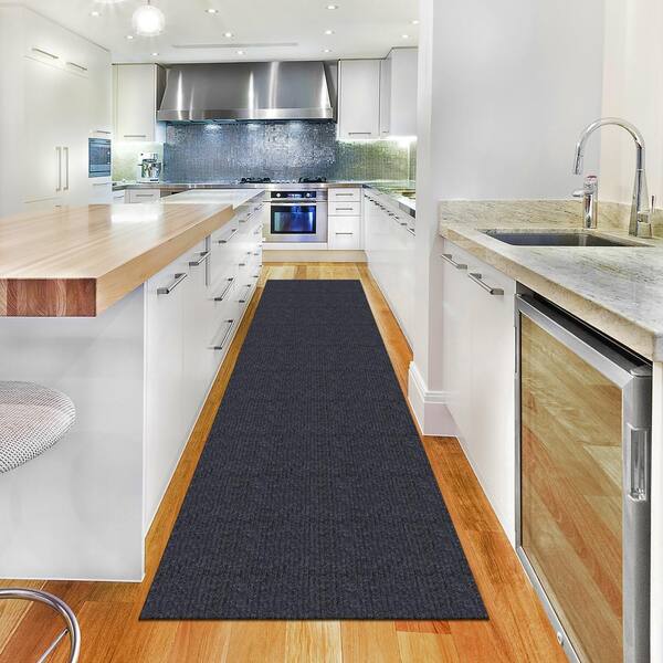 at Home Micro LoPro Textured Kitchen 23 x 36 Grey Rug