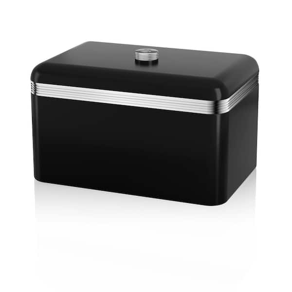 Swan Retro Black Bread Bin