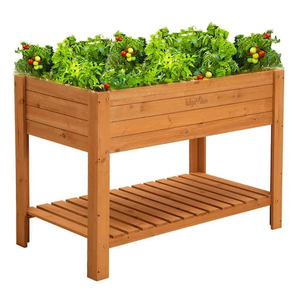 kdgarden 48 in. x 24 in. x 33 in. Elevated Cedar Wood Raised