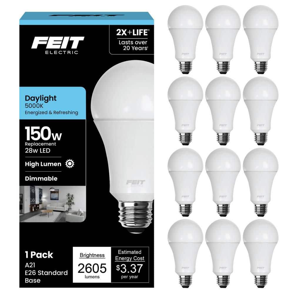 Feit Electric 150-Watt Equivalent A21 Dimmable General Purpose E26
