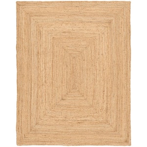 Natural Jute Natural 6 ft. x 9 ft. Solid Contemporary Area Rug