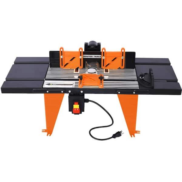Electric Benchtop Router Table Wood Working Tool, Black, Orange Color