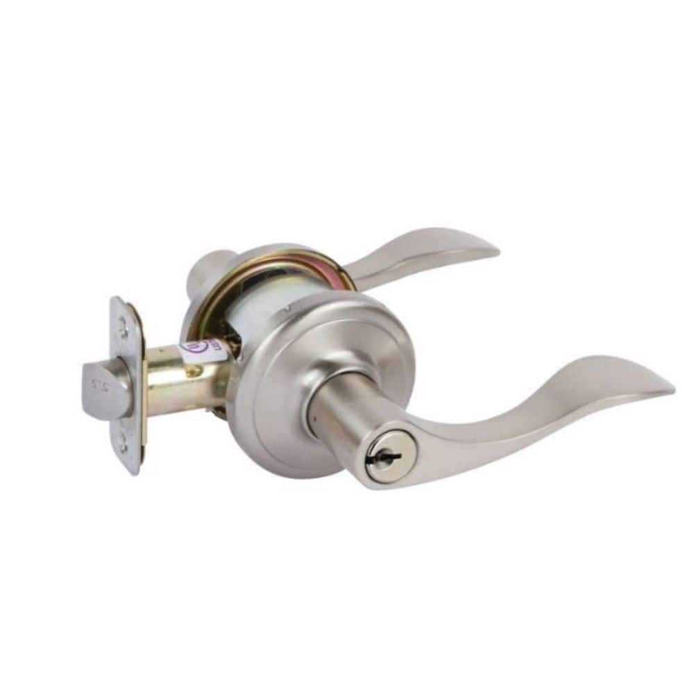 Delaney Grade 2 Lashbrook Entry Door Lever in Satin Nickel price history on PriceWatchPro