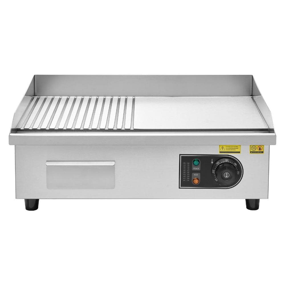 21 x 11.8 in. Electric Griddle 1750W, Half Grooved/Flat Plate, Adjustable 122-570°F, Spatulas & Brushes price history on PriceWatchPro