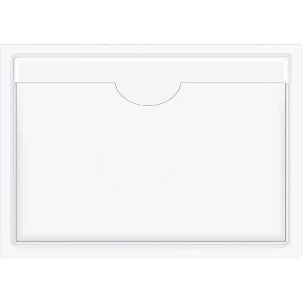 Unbranded Clear Self-Adhesive Index Label Pockets 3 x 2 in. Vinyl Card Holders with Top Open for Loading 25 Pack