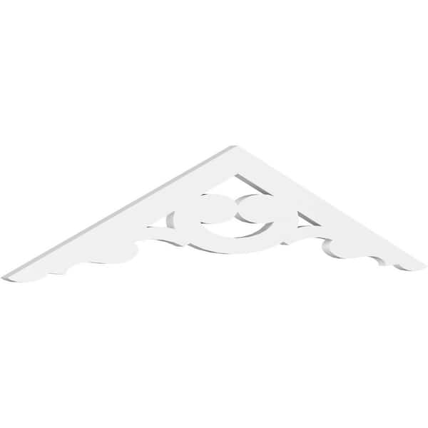 Ekena Millwork Pitch Robin 1 in. x 60 in. x 15 in. (5/12) Architectural Grade PVC Gable Pediment Moulding