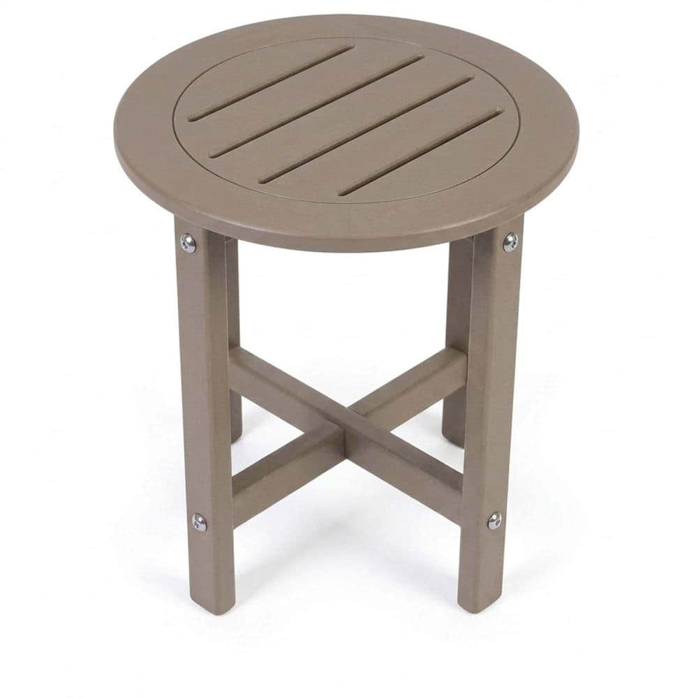 Antique Brown HDPE Outdoor Coffee Side Table, Weather-Resistant price history on PriceWatchPro