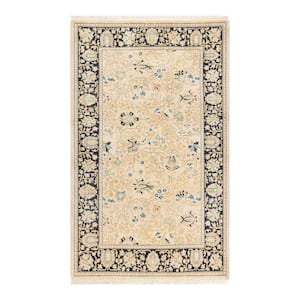 Mogul One-of-a-Kind Traditional Ivory 3 ft. 3 in. x 5 ft. 2 in. Oriental Area Rug