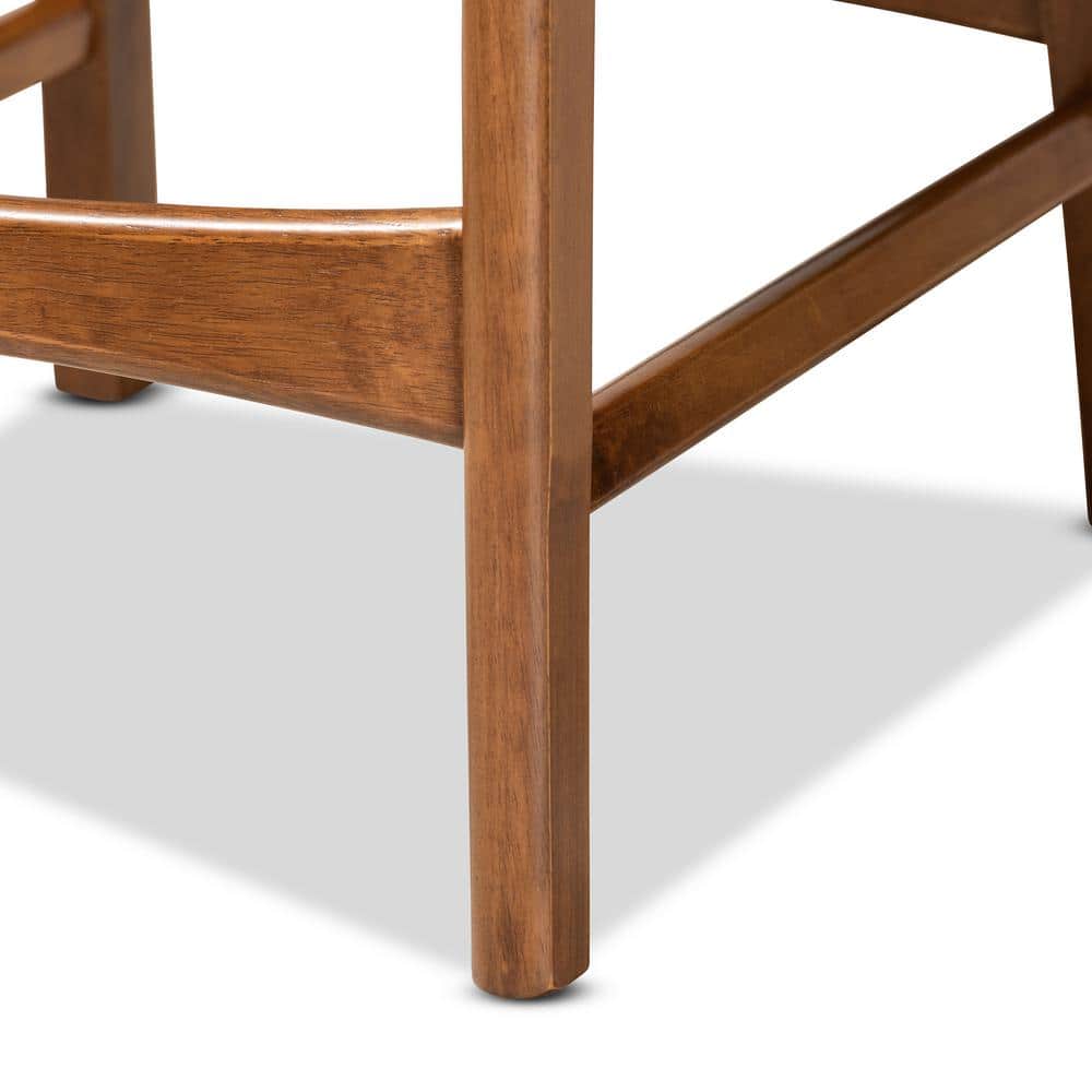 Katya Walnut Brown Wood Adjustable Counter Stools, Set of 2