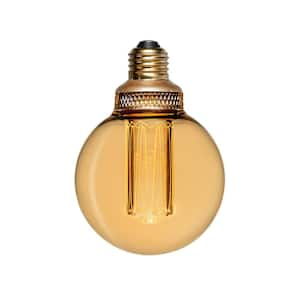 20-Watt Equivalence G80 Globe UL Dimmable Laser Cut Classic Pattern E26 LED Light Bulb in Amber, 2000K (1-Bulb)