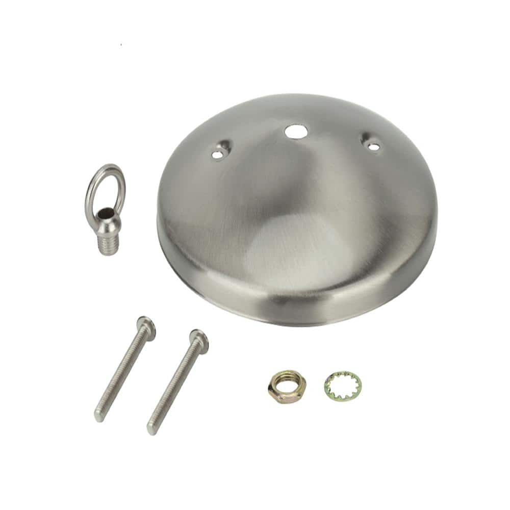 Brushed Nickel 5" Light Fixture Canopy Kit with Collar Loop
