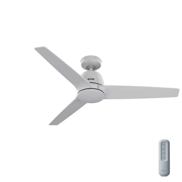 Hunter Malden 52 in. Indoor Ceiling Fan Dove Grey with Remote Included For Bedrooms