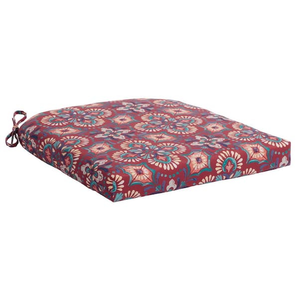 20 in. W x 20 in. D Universal Square Outdoor Seat Pad in Garden Bloom