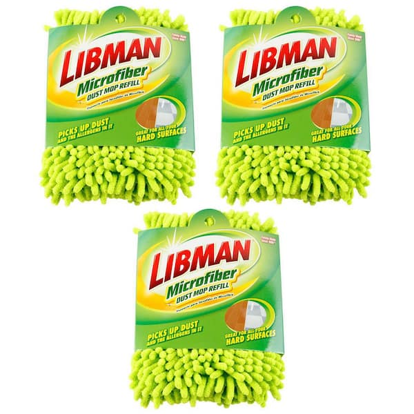 Libman 18.75 in. Microfiber Fingers Dust Mop Refill Pad (3-Pack)