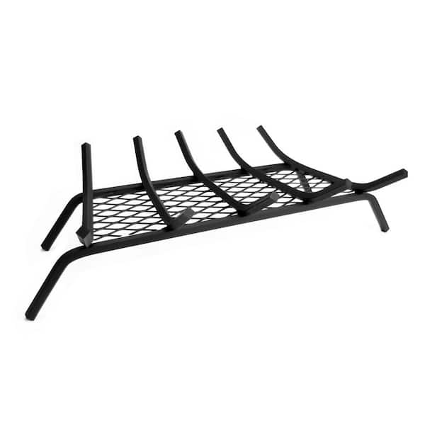 Pleasant Hearth 1/2 in. 27 in. 5-Bar Steel Grate with Ember Retainer
