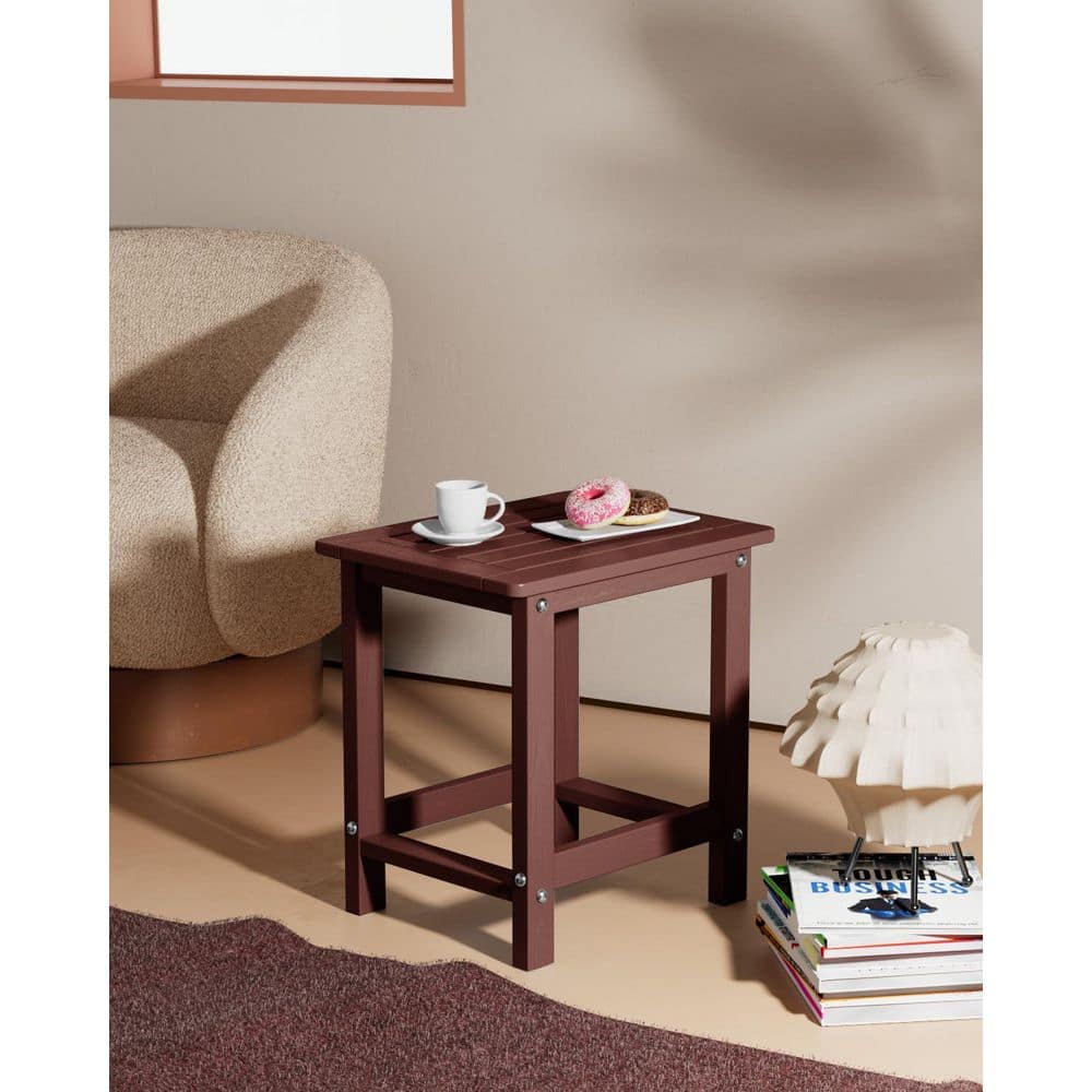 Modern Coffee Eco-Friendly HIPS Plastic Indoor Outdoor Side Table Waterproof and UV Resistant (Set of 2) price history on PriceWatchPro