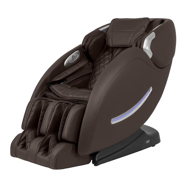 OS-4000XT Zero Gravity Massage Chair, Brown Faux Leather w/ SL-Track, 2D Roller Therapy, Bluetooth Audio and Lumbar Heat