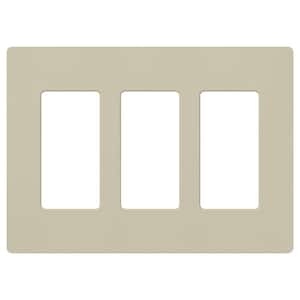 Claro 3 Gang Wall Plate for Decorator/Rocker Switches, Satin, Clay (SC-3-CY) (1-Pack)