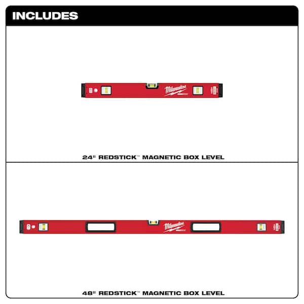 Milwaukee 48 in. REDSTICK Box Level MLBX48 - The Home Depot