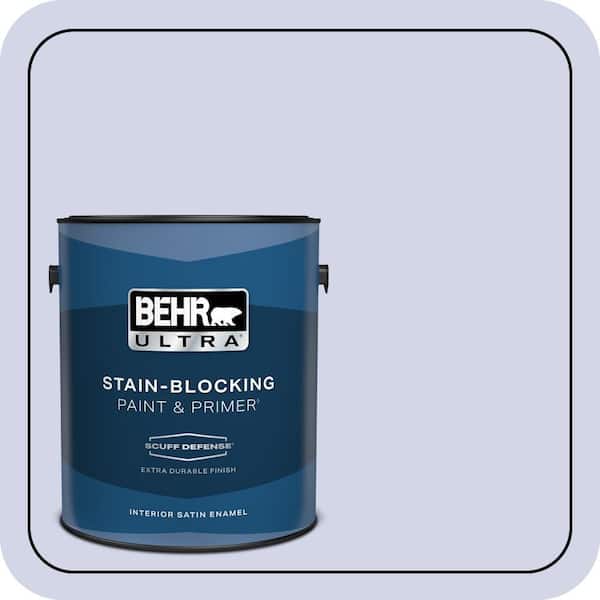 BEHR ULTRA 1 gal. #T12-17 Violet Water Extra Durable Satin Enamel Interior Paint & Primer