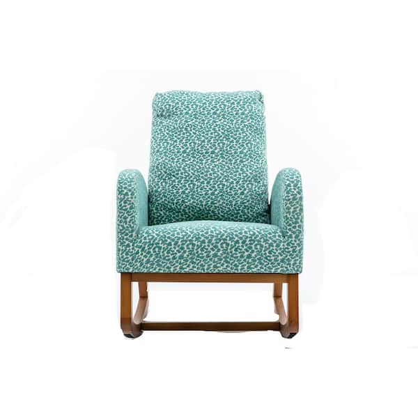 Unbranded Leopard Teal Living Room Comfortable Rocking Chair Living Room Chair