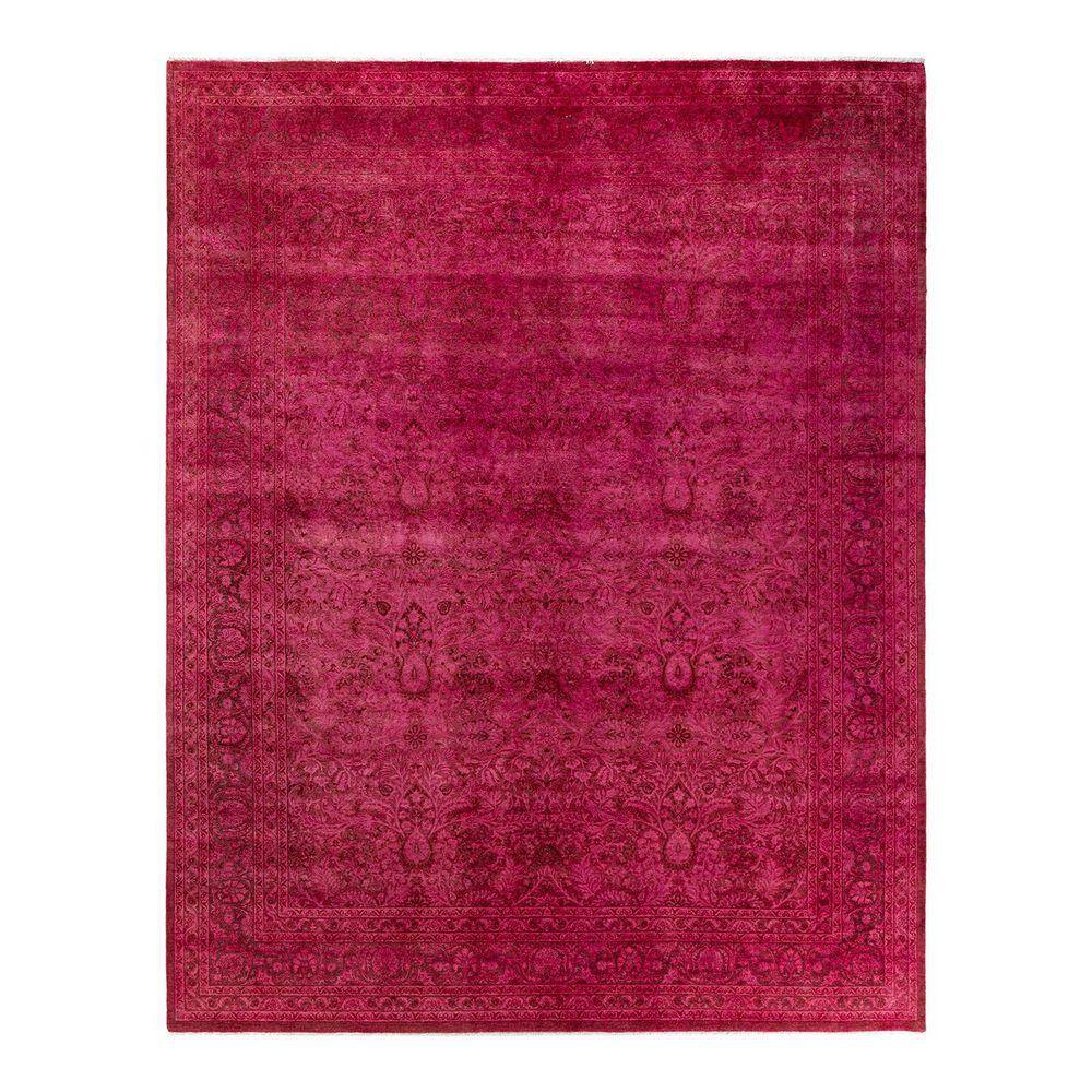 Pink Rug Hbo Chloe & Olivia Home Overdyed Pink 8 ft. x 10 ft. Solid Wool Indoor Area ...