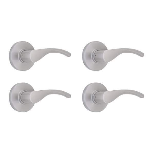 Primrose Satin Nickel Passage Hall/Closet Door Lever 4-Pack