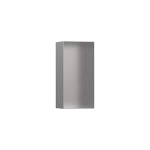 XtraStoris Minimalistic 9 in. W x 15 in. H x 4 in. D Stainless Steel Shower Niche in Brushed Stainless Steel