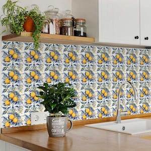 White, Yellow, Blue, and Beige L26 6 in. x 6 in. Vinyl Peel and Stick Tile (24 Tiles, 6 sq. ft./Pack)