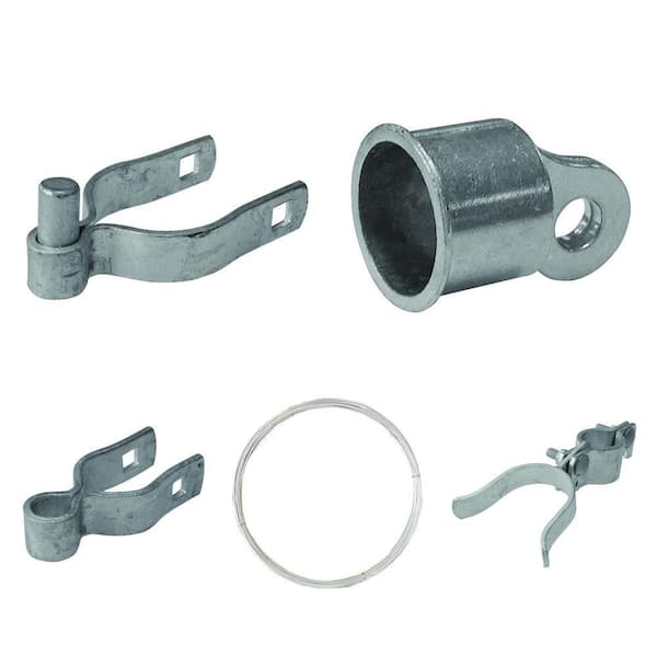Steel Post, Rail End, Gate Hinge, Tension Wire, Fork Latch Combo
