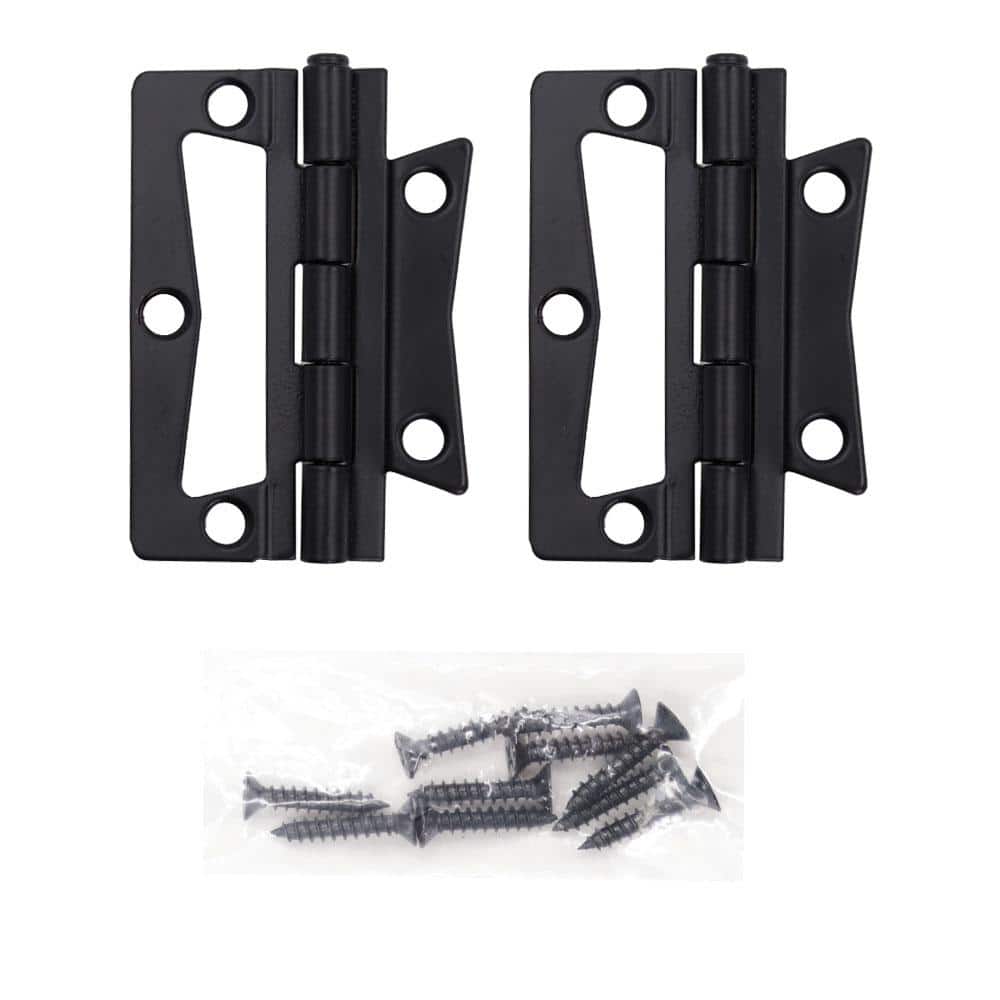 2-1/2 in. Matte Black Non-Mortise Hinges (2-Pack) price history on PriceWatchPro