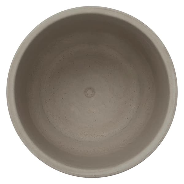 Vigoro Imani Small Gray Textured Ceramic Planter with Attached