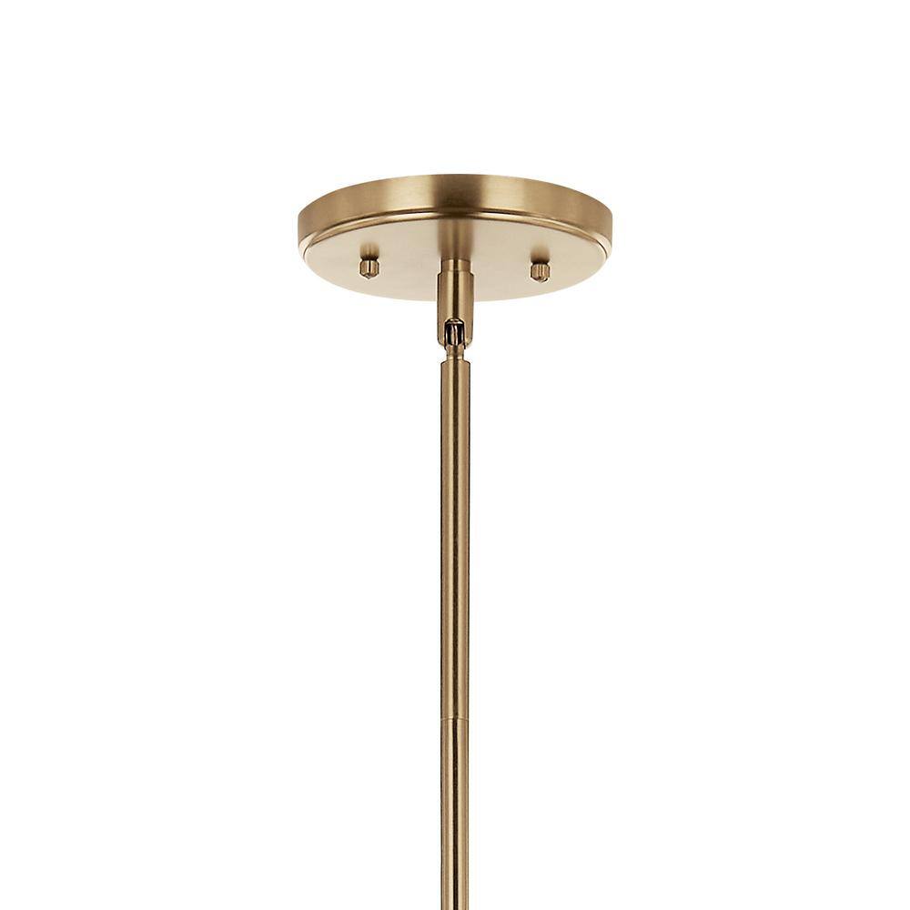 Champagne Bronze 47.5" Linear Chandelier with Clear Fluted Glass
