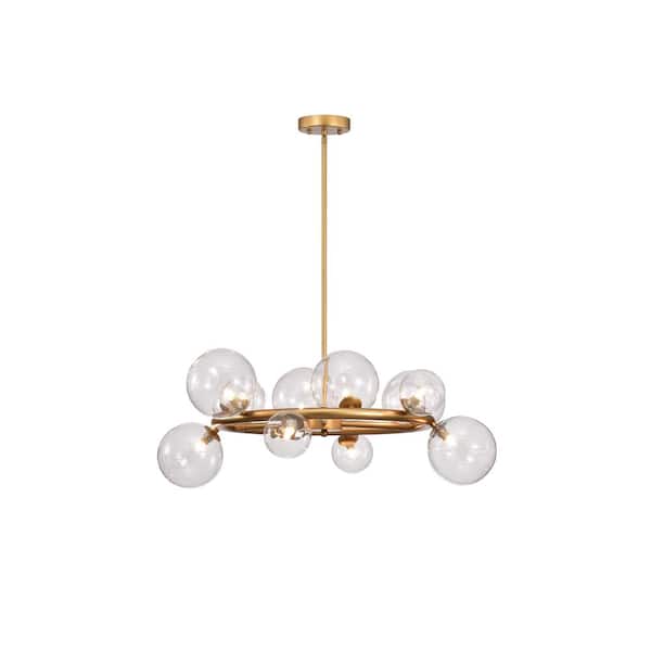 Warehouse of Tiffany Arroyo 28 in. 12-Light Indoor Gold Chandelier