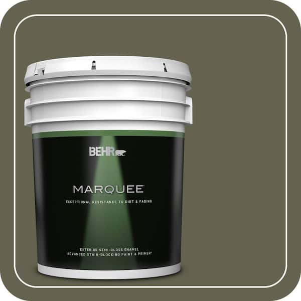 BEHR MARQUEE 5 gal. #400F-7 Groundcover Semi-Gloss Enamel Exterior Paint & Primer