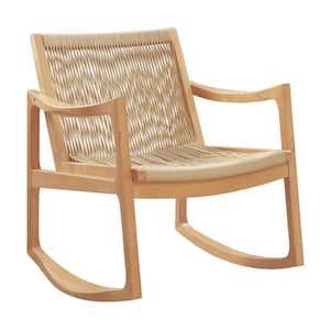 Gannette Natural Woven Rocking Chair