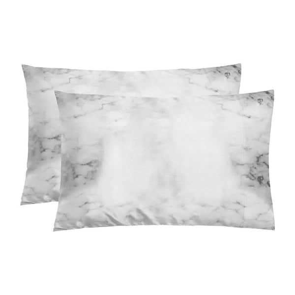 Unbranded Marble Satin Standard Pillowcase Set of 2