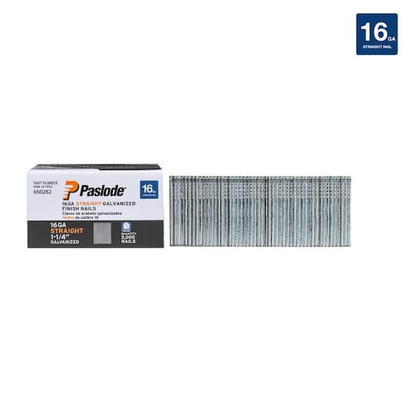 Paslode 1-1/4 in. 16-Gauge Galvanized Straight Finish Nails (2000 Pack)