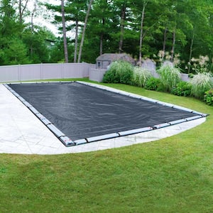Premium Mesh XL 25 ft. x 50 ft. Rectangular Blue and Black Mesh In Ground Winter Pool Cover