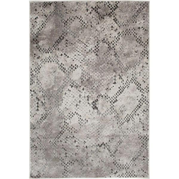 Benjara Modern Ivory and Gray 8 ft. x 10 ft. Area Rug