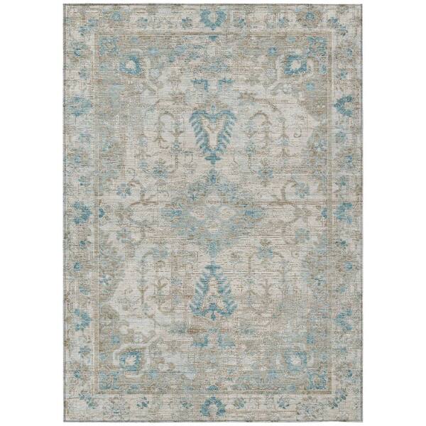 Chantille Machine Washable Indoor/Outdoor Abstract ACN3160 Linen 8 ft. x 10 ft. Area Rug